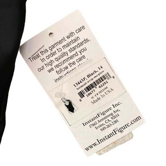 InstantFigure One-Piece Wrap Swimsuit w/ Slimming Control NWT - Picture 5 of 11